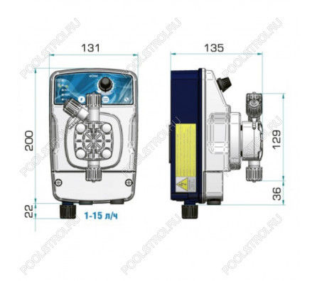 Насос дозир. мембранный eONE PLUS 4-20 100/250V PVDF TFE/P