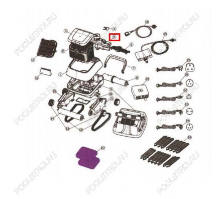 Блок двигателя насоса Aquaviva Black Pearl 7310
