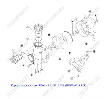 Корпуc насоса Kripsol KNG - RBH0010.05R (RPUM0010.06R)